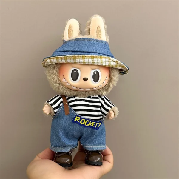 17cm Lbb Plush Doll Clothes Set Hairband T-shirt Pants Bag for 15cm Cotton Doll Dress Up Accessories DIY Toys Birthday gift - Image 8