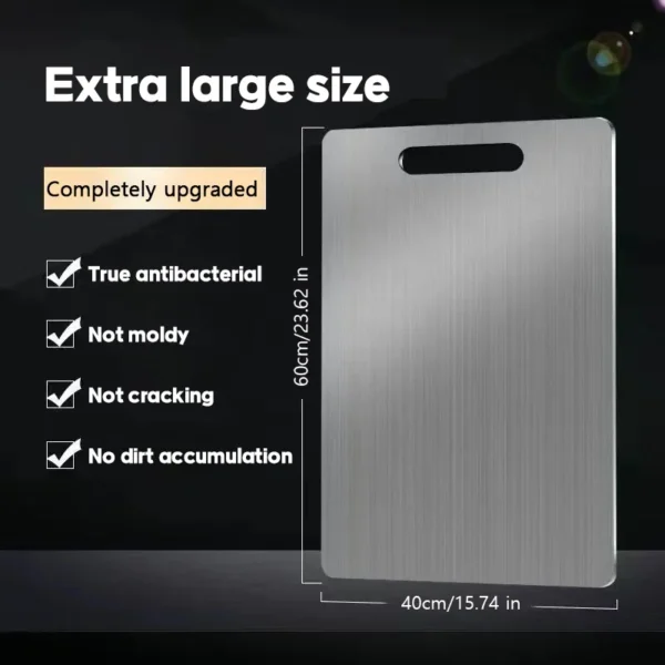 316 Stainless Steel Panel and Chopping Board Kitchen Household Thickened Double Sided Cutting Board Block Kneading Dough Board - Image 11