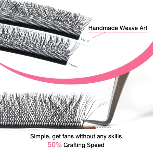 TDANCE 3D 4D 5D 6D Premade Fans Eyelash Extension W Style Faux Mink Natural Soft Bloom Lash Automatic Flowering Volume Eyelashes - Image 26