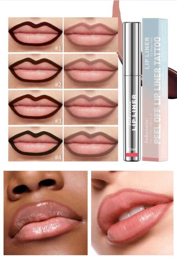 Waterproof Lip Liner Peel Off Tattoo Lipgloss Waterproof Long Lasting Matte Lip Tint Brown Contour Tear-off Lips Stain Cosmetic - Image 14