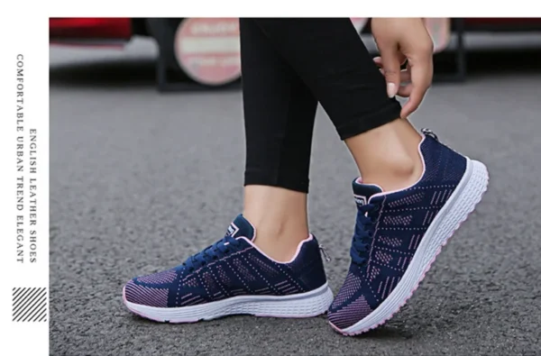 Women Casual Shoes Fashion Breathable Walking Mesh Flat Shoes Sneakers Women 2021 Gym Vulcanized Shoes White Female Footwear - Image 17