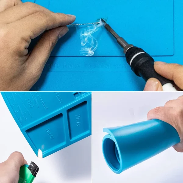 Soldering Station Mat Silicone Work Mat Heat Resistant 932°F Anti-Static Magnetic Mat for Electronic Phone Laptop Watch Repair - Image 33