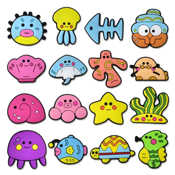 Hot Toys Icecream Interesting Monster Shoes Charm Decorations Cute Cartoon PVC Decorations Detachable Waterproof For Party Gifts - Image 15