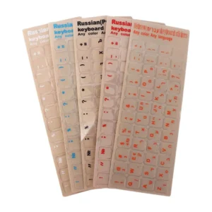 Russian English Transparent Keyboard Stickers Korean Hebrew Language Alphabet for Computer PC Dust Protection Laptop Accessories