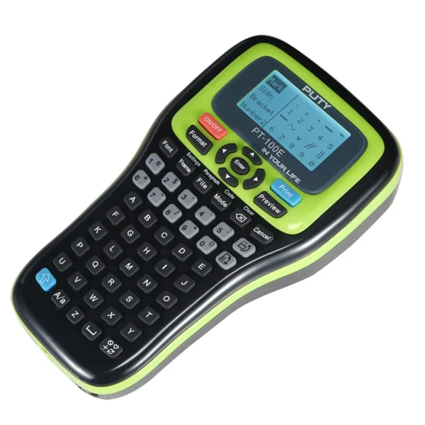 PT-100E Print 6mm/9mm/12mm label Compatible Brother P-touch handheld cable self-adhesive laminated label maker - Image 2