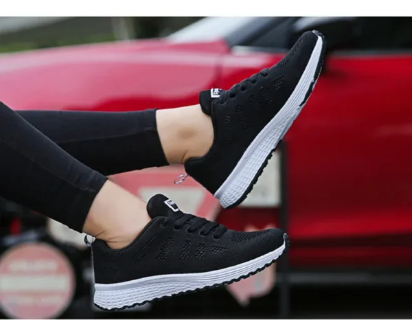 Women Casual Shoes Fashion Breathable Walking Mesh Flat Shoes Sneakers Women 2021 Gym Vulcanized Shoes White Female Footwear - Image 13