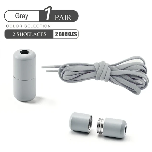 Elastic No Tie Shoelaces Semicircle Shoe Laces For Kids and Adult Sneakers Shoelace Quick Lazy Metal Lock Laces Shoe Strings - Image 16