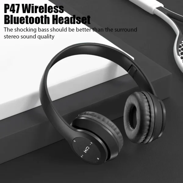 Stereo P47 Headset 5.0 Bluetooth Headset Folding Series Wireless Sports Game Headset for iPhone XiaoMi - Image 7