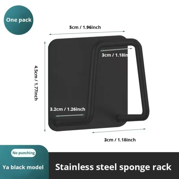 1pc Stainless Steel Sink Sponge Rack For Sponge Steel Wire Ball Draining Paste The Inner Wall Of The Sink Kitchen Supplies - Image 7