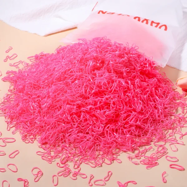 500/1000/2000pcs Girls Colourful Disposable Rubber Band Hair Ties Headband Children Ponytail Holder Bands Kids Hair Accessories - Image 21