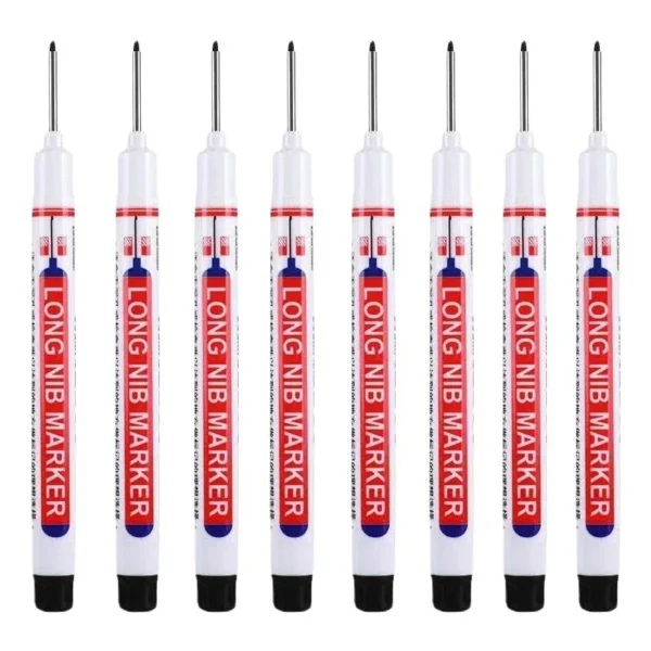 8Pcs/Set 20mm Deep Hole Long Nib Head Markers For Metal Perforating Pen Waterproof Bathroom Woodworking Decoration Multi-Purpose - Image 25