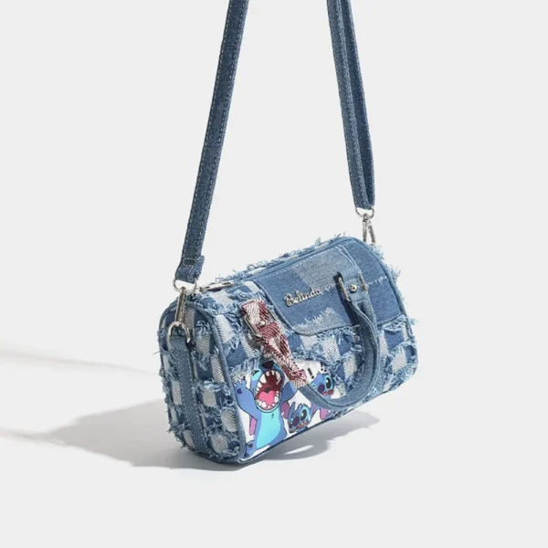 Stitch Cartoon Denim Shoulder Bags Contrast Color Fashion Handbags Women Tote Casual Satchel Backpacks Birthday Gifts For Girls - Image 10
