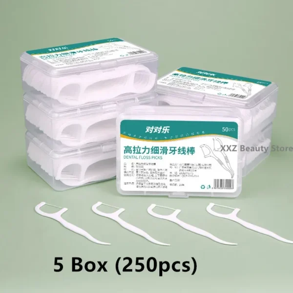 1/2/5/10 Box Portable Disposable Dental Floss Plastic Toothpick High-tension Dental Floss Stick Dental Floss Box ﻿Oral Care - Image 3