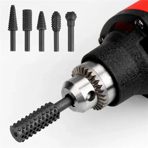 1/4'' 5PCS Drill Bit Set Cutting Tools for Woodworking Knife Wood Carving Tool Carpentry Wood Cutting Tools WorkDrill Bit Set - Image 3
