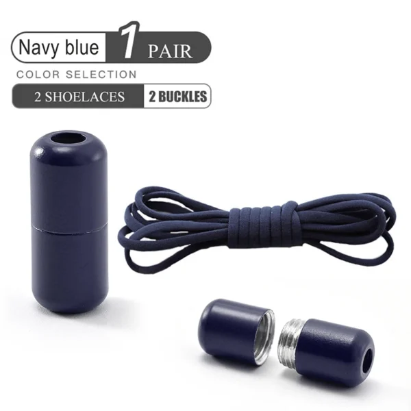 Elastic No Tie Shoelaces Semicircle Shoe Laces For Kids and Adult Sneakers Shoelace Quick Lazy Metal Lock Laces Shoe Strings - Image 19