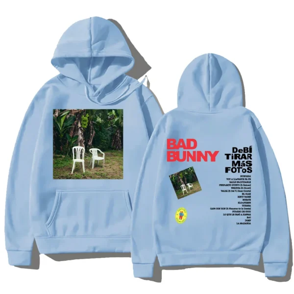 DTMF Debí Tirar Más Fotos Hoodies BAD BUNNY 2025 New Album Sweatshirt Harajuku High Street Pullover Fans Gift Fleece Streetwear - Image 5