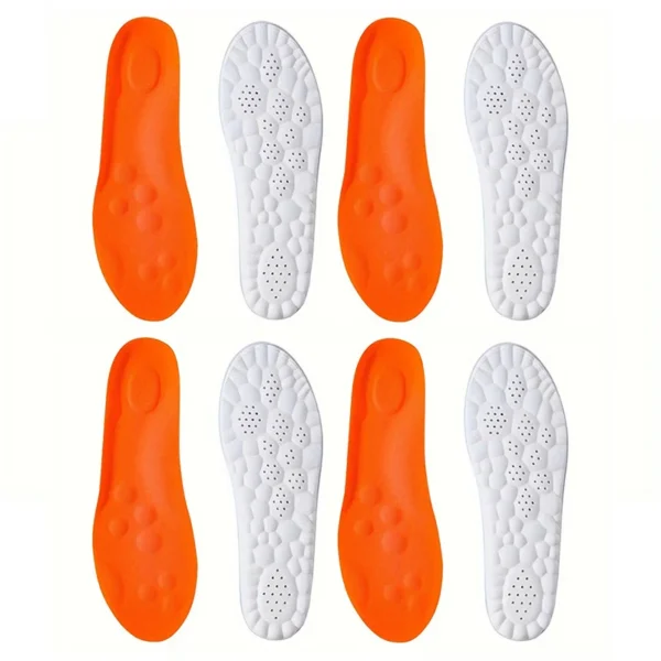 1Pair/2Pairs/4Pairs High Elasticity Latex Sport Insoles Soft Shoe Pads Arch Support Orthotic Insoles Breathable Deodorant Insole - Image 10