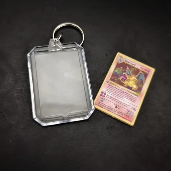 Anime Cartoon Card Acrylic Keychain Van Gogh Museum Pikachu Charizard Squirtle Collection Creative Pendant Charm Accessories Toy - Image 2