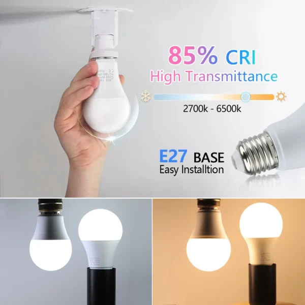 4pcs/lot E27 LED Bulb Lamps AC 220V SMD2835 3W 6W 9W 12W 15W 18W Lampada Led Light Bulbs Living Room Home Indoor LED Bombilla - Image 6