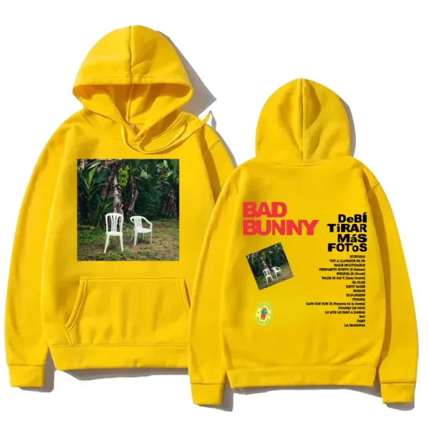 DTMF Debí Tirar Más Fotos Hoodies BAD BUNNY 2025 New Album Sweatshirt Harajuku High Street Pullover Fans Gift Fleece Streetwear - Image 8