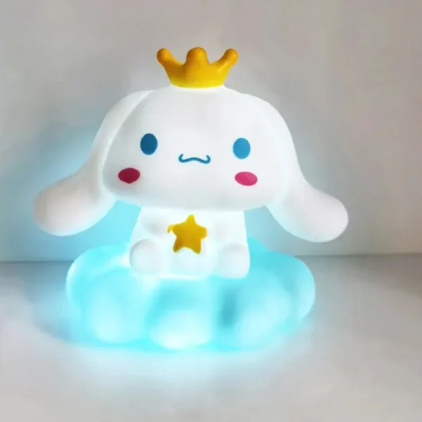 New Kawaii Sanrios Night Light Enamel Cloud Cartoon Kuromi Cinnamoroll Pochacco Small Table Light Illuminating Decoration - Image 13