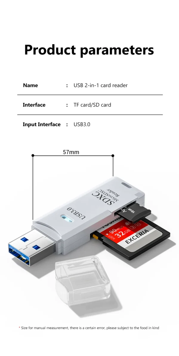 2 in 1 USB 3.0 Card Reader Micro TF sd card Reader usb adapter High Speed Cardreader TF Memory card For PC Laptop Accessories - Image 18