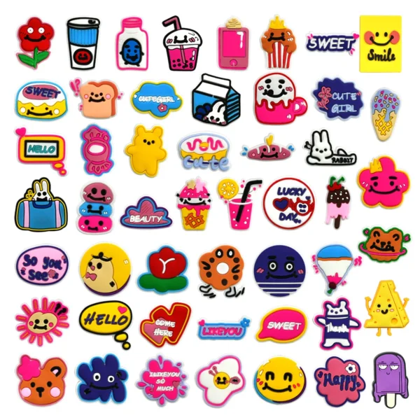 Hot Toys Icecream Interesting Monster Shoes Charm Decorations Cute Cartoon PVC Decorations Detachable Waterproof For Party Gifts - Image 23