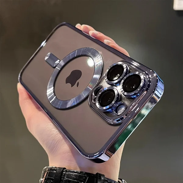 Luxury Magnetic Plating Clear Case For Magsafe Wireless Charging iPhone 11 12 13 14 15 16 Pro Max Plus Shockproof Silicone Cover - Image 11