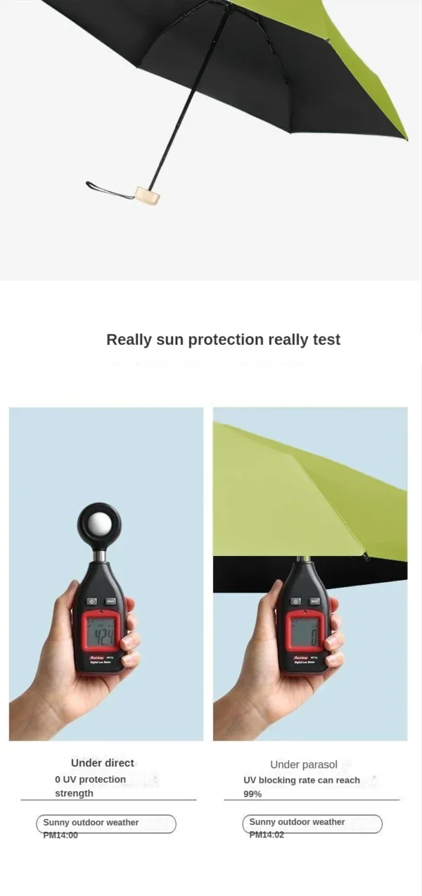 1Pc 55% Off Mini Sun Umbrella Pocket Rain Umbrella Vinyl Folding UV Ultraviolet Protection Sun Shade Pocket Parasol Capsule - Image 20