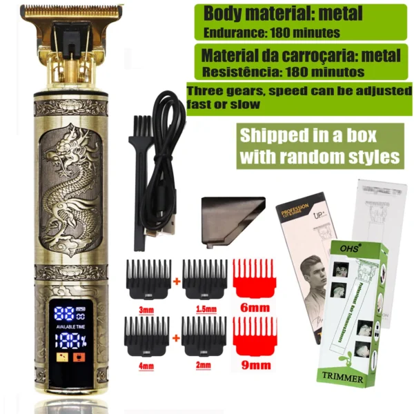 T9 Hair Clipper Repair Beard Shaving Body Hair Trimmer Clippers Electric Machine Men Haircut Machine 0mm Barber Shaver - Image 11