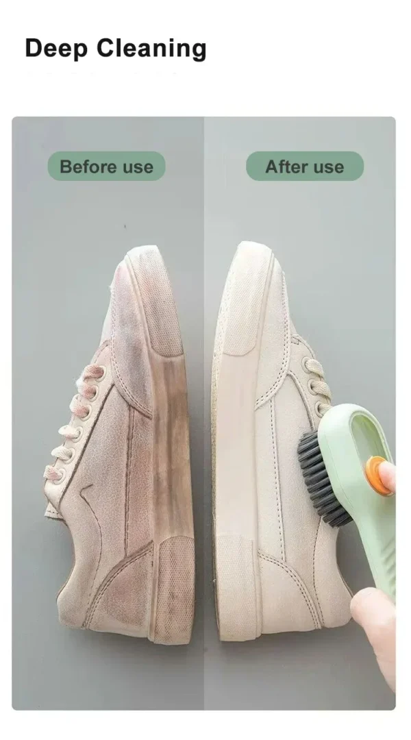 Multifunction Cleaning Shoe Brush Soft Automatic Liquid Shoe Brush Long Handle Clothes Soap Brush With Hook Clean Tool - Image 10