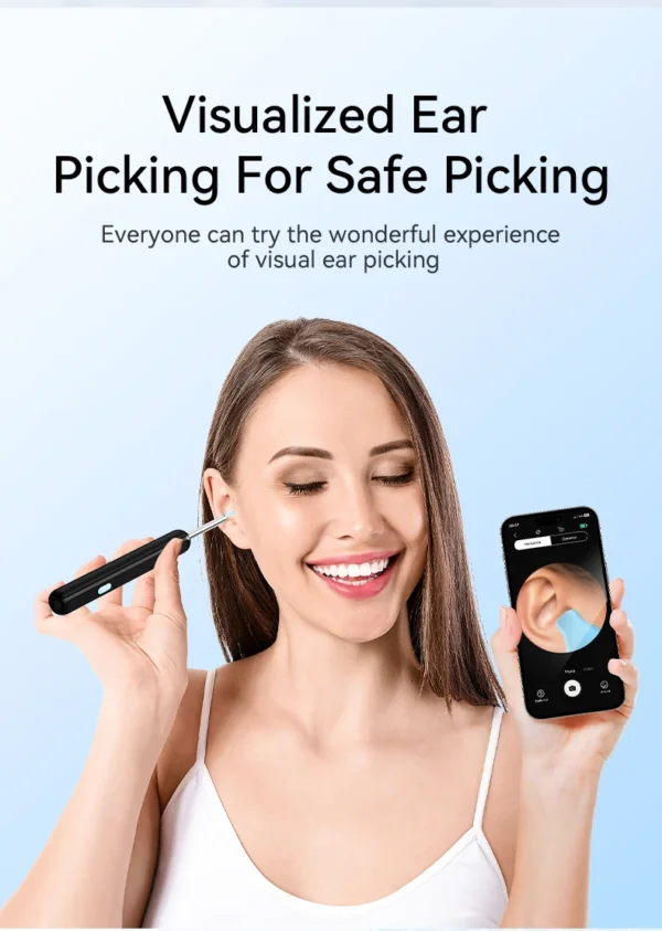 Visual Ear Wax Cleaner with Camera Safe Earwax Removal Endoscope with 5M Camera Luminous Otoscope Ear Cleaning Tools Ear Care - Image 11