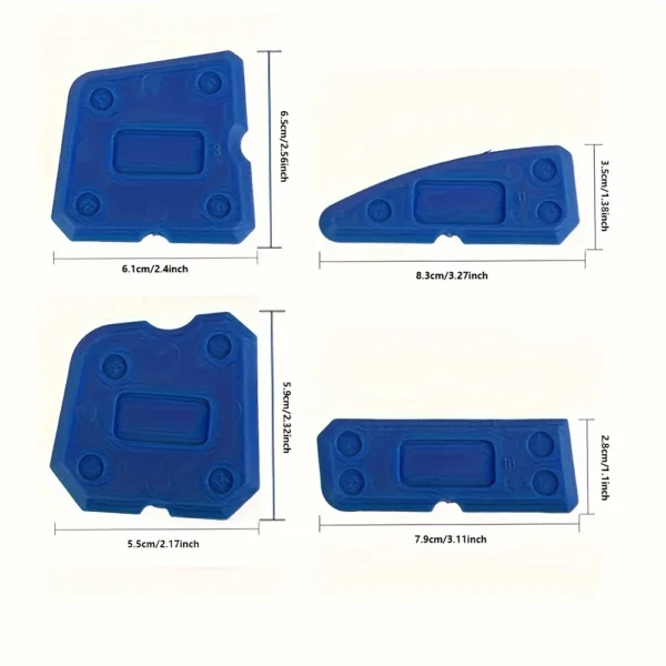 4-Piece Silicone Caulking Tool Set - Versatile, Easy Clean-up, & Professional Sealant Spreading - Image 11