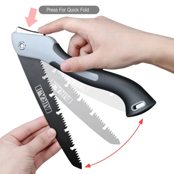 AIRAJ Folding Saw Woodworking Folding hacksaw Multifunction Cutting Wood Sharp Camping Garden Prunch Saw Tree Chopper Knife Hand - Image 4