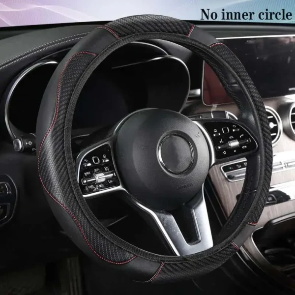 Non-inner-ring Automobile Steering Wheel Cover Leather Four Seasons for Spring Summer Autumn Winter for Men and Women - Image 5