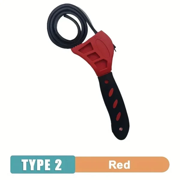 1Pcs 6inch Belt Wrench Oil Filter Puller Strap Spanner Chain Wrench Strap Opener, Adjustable Disassembly Tool - Image 4