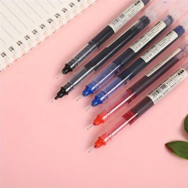10Pcs/set High Quality Needle Type Gel Pens Straight Liquid Ballpoint Pen Kawaii Stationery School Office Supplies Writing - Image 15