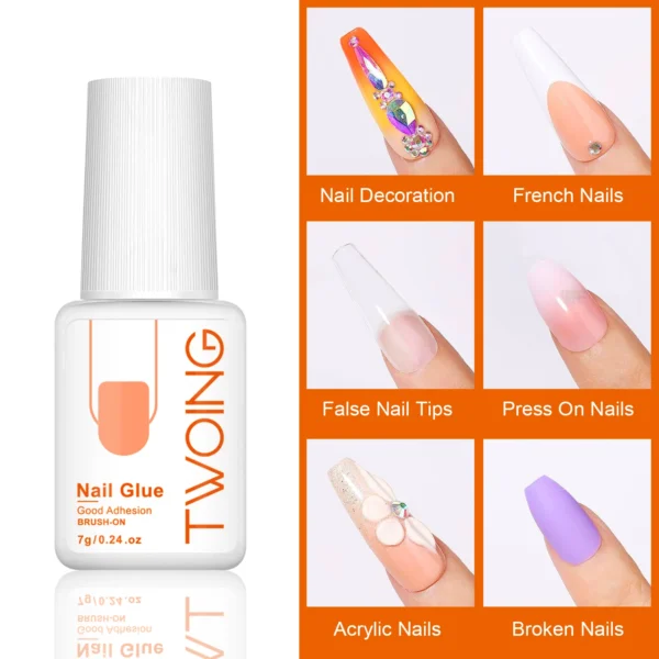 7g Super Strong Nail Glue For False Nail Tips, Acrylic Nails,Press On Nails,Fake Nails Art Decoration Lasting Adhesion - Image 5
