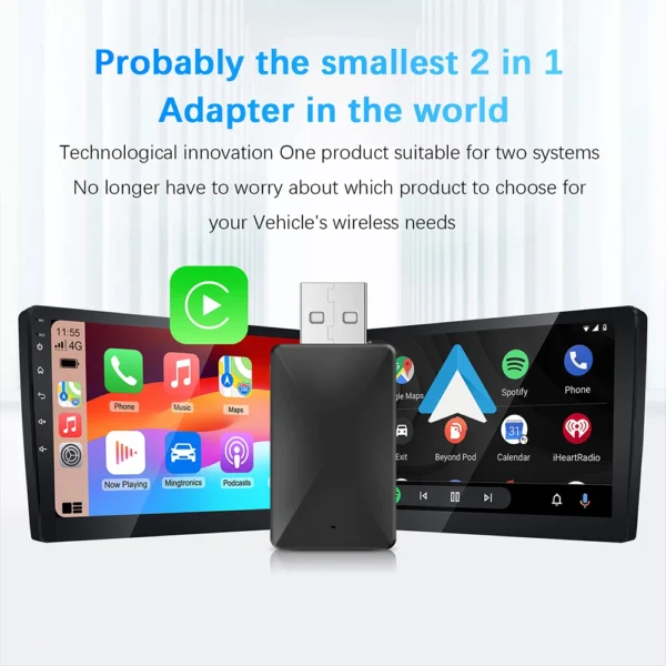 Wireless Carplay Adapter Android Auto Wireless Smart Dongle 2in1 For Volvo Benz Audi Kia Hyundai VW Mazda Cadillac MG Peugeot - Image 14