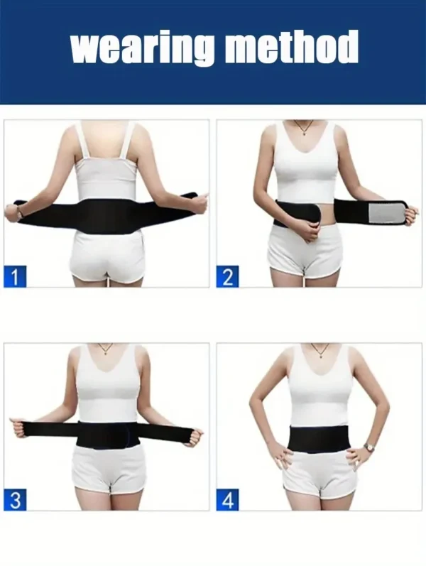 1pc Adjustable Self-heating Magnetic Therapy Back And Waist Support Belt, Waist Massage Belt Sports Support Belt, Body Care Belt - Image 11