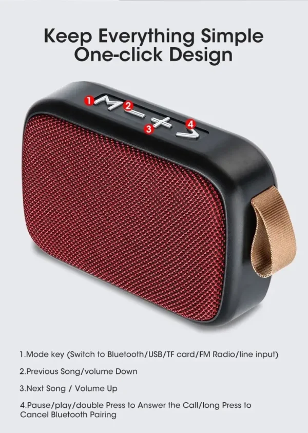 New Wireless  Speaker Outdoor Portable Subwoofer Mini Speaker Home Cloth Card Speaker - Image 11