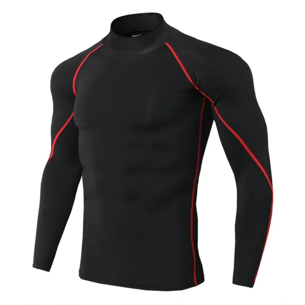 Men Sport T-shirt Quick Dry Bodybuilding Running Shirt Long Sleeve Compression Top Gym T Shirt Men Fitness Tight Rashgard - Image 9