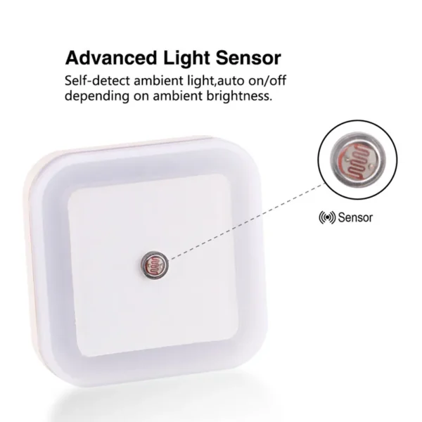 Wireless LED Night Light Sensor Lighting Mini EU/US Plug Night Lights For Children Room Bedroom Living Room Decoration Lighting - Image 6
