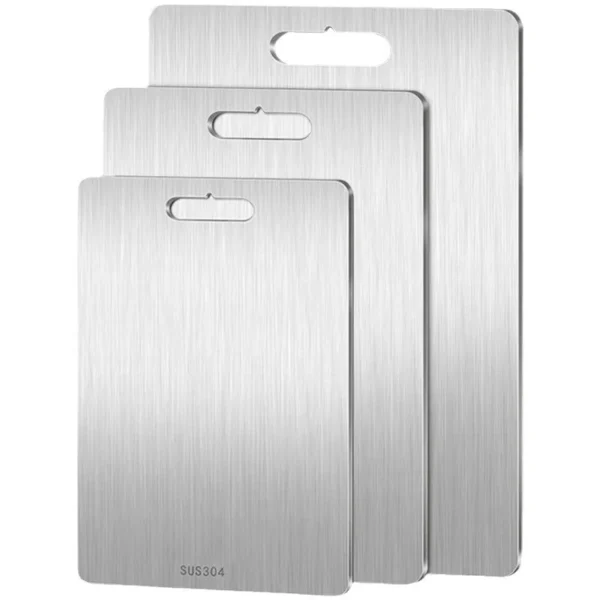 316 Stainless Steel Panel and Chopping Board Kitchen Household Thickened Double Sided Cutting Board Block Kneading Dough Board - Image 5