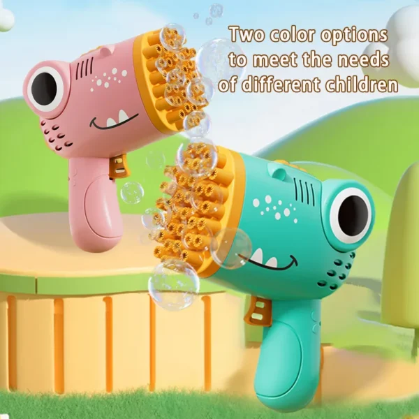 40 Hole Dinosaur Bubble Handheld Bubble Machine, Electric Bubble Gun Outdoor Wedding Party Toy(without Bubble Water) - Image 6