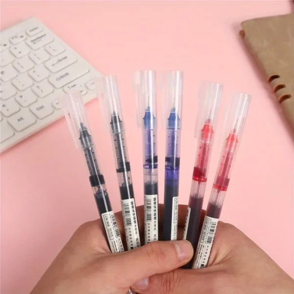 10Pcs/set High Quality Needle Type Gel Pens Straight Liquid Ballpoint Pen Kawaii Stationery School Office Supplies Writing - Image 13