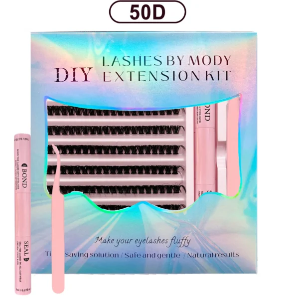 DIY Segmented False Eyelash Set Large Capacity Cluster Eyelash Book With Glue,Remove GLue,Twezeer,Brush,Festival gift - Image 14