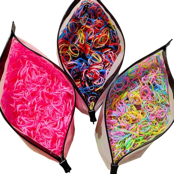 500/1000/2000pcs Girls Colourful Disposable Rubber Band Hair Ties Headband Children Ponytail Holder Bands Kids Hair Accessories - Image 27