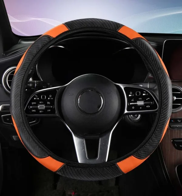 Non-inner-ring Automobile Steering Wheel Cover Leather Four Seasons for Spring Summer Autumn Winter for Men and Women - Image 26