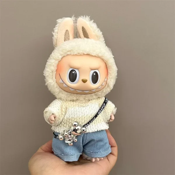 17cm Lbb Plush Doll Clothes Set Hairband T-shirt Pants Bag for 15cm Cotton Doll Dress Up Accessories DIY Toys Birthday gift - Image 5
